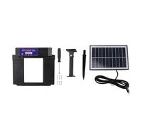 Automatic Chicken Coop Door Opener,Solar Battery Powered Automatic Chicken Door,Anti-Pinch Design Double Doors Electric Chicken Coop Opener Remote Control LCD Display (Black)