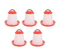 Automatic Chicken Feeder and Waterer 5 Pack | 1.5kg Capacity for Hens/Ducks/Birds | Sturdy ABS Material, Removable Bowl, Easy to Maintain