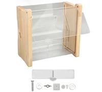 Automatic Chicken Feeder, Large Capacity Acrylic Bird Food Box with Adjustable Baffle and Top Opening Design for Budgies Cockatiel Quails Parrots Small Poultry (S(7.8x6.5x2.6cm/3.1x2.6x1in))