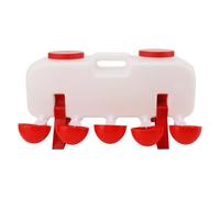 Automatic Chicken Waterer with 10 Drinking Cups and Hose Extensions Hose Adapters Ideal for Chicks, Ducklings, Pigeons and Other Poultry.