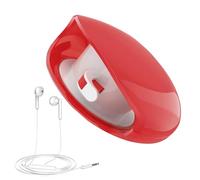 Automatic Cord Winder, Wire Storage Organizer, Portable Cable Winder, Compact Design, Easy Retractable Mechanism, 2.76x2.05x0.98 inches Ideal for Home and Car Use, White and Red