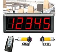 Automatic Digital Counter, 3-inch 5-Digit Digital LED Counter with Remote Control, Bidirectional Identification Counting/Power-off Memory, Count Up To 99999, Induction Distance 0-5M, for Conveyor Belt