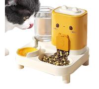 Automatic Dog Feeder,2 in 1 Automatic Pet Feeder - Detachable Pet Feeding & Watering Supplies for Dispensing Bunny Home Puppy Outdoor Indoor Travel Vacation Drinking