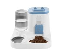 Automatic Dog Feeder, 2 in 1 Pet Dispenser, Large Food Station, Cat Treat Feeding Bowl, Indoor Supply for Kitten Small Medium Dogs and Household Animal Mealtime Routine, 10.63x9.06x10.63 inches