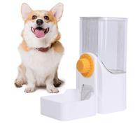 Automatic Dog Feeder, Cage Hanging Bowl, Pet Care Accessory, 8.27x3.94x8.86 inches -Fed Food and Water Dispenser, Double Nozzle Design for Hamsters, Rabbits, Puppies, Small Cats & Crates
