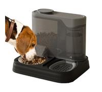 Automatic Dog Feeder, Puppy Food Dispenser, 2-in-1 Splash-Proof Design, Convenient Feeding, Portable Bowl Set for Multi-Pet Homes, Travel, Vacations, and Apartment Living