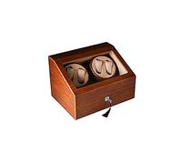 Automatic Double Watch Winder with Two Quiet Motors Wooden Automatic Watch Winder 4+6 Storage Boxes Watches Collectors Storage Box Revolving Box Suitable for Women and Men