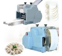 Automatic Dumpling Skin Maker Machine Stainless Steel, Commercial Spring Roll/Pierogi/Ravioli, 120W Dough Sheeter Dumpling Wrapper Machine(90MM)