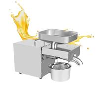 Automatic Electric Oil Expeller for Home & Commercial | Cold/Hot Press Stainless Steel Extractor for Peanut, Sesame, Coconut, Soybean, Sunflower Seeds, Walnuts