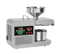 Automatic Electric Oil Press Machine 304 Stainless Steel Nut Oil Extractor Cold and Hot Seed Oil Extractor 820W for Squeezing Peanuts, Sesame Seeds, Rapeseed