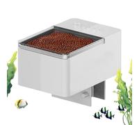 Automatic Fish Feeder, Vacation Feeder, ABS Easy Use Precision Dispenser, Adjustable Timer, Supports Flakes & Powder, Ideal for Aquariums & Travel Feeding, 12.5x8.5x8.3cm
