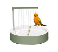 Automatic Flowing Bird Bath - Circulating Shower Bowl, Cage Bath Accessory, Transparent Bird Bowl with Flow System, Pet Cage Cleaning Tool with Splash Guard, Multi Shower Set for Parrot Cockatiel Care