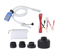 Automatic fuel transfer pump, gas pump with quick flow control and stop function 51 inch hose+4 adapters suitable for, and gasoline