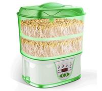 Automatic Intelligent Large Capacity Bean Sprouts Machine Automatic Seed Sprouter Machine Seed Sprouter Kit with PTC Automatic Temperature Control System for Kitchen (Color : Green)