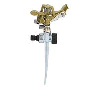 Automatic Lawn Sprinkler 360° Rotation | Adjustable Spray Distance 10-30ft | Garden Watering Tool for Lawn/Garden/Terrace | Zinc Alloy Base, Sturdy & Rustproof (Metal Nozzle Style)