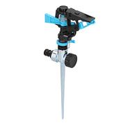 Automatic Lawn Sprinkler 360° Rotation | Adjustable Spray Distance 10-30ft | Garden Watering Tool for Lawn/Garden/Terrace | Zinc Alloy Base, Sturdy & Rustproof (Plastic Spray Head Style)