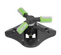 Automatic Lawn Water Sprinkler | 3 - Prong Garden Sprinkler for Flowers/Vegetables/Shrubs | Adjustable Water Flow & 360° Rotation | Resilient ABS Construction (Green)