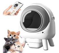 Automatic Litter Box,Self Cleaning Open Top Automatic Cat Litter Box,App Control,Odor-Free Waste Disposal,2.4G WiFi,8L Large Capacity,Free Your Hands - Stop Being a Cat Slave (White)