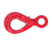 Automatic - Locking Slip Hook 3.15T | Alloy Steel Lifting Hook for Towing & Rigging | Rotation Security Lock for Construction/Factories/Ports | 7000LB Capacity, Eye - Shaped