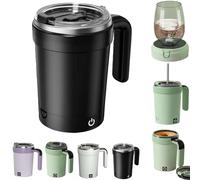 Automatic Magnetic Stirring Coffee Mug, 2025 Upgraded Detachable Base Self-Stirring Mug, Auto Stirring Mugs with Lid Handle, Smart Mixing Cup, for Coffee, Hot Chocolate, Milk, Tea & Protein Shakes