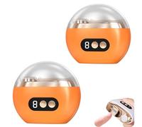 Automatic Nail Clipper, 3 In 1 Electric Polishing Electric Nail Clipper, Auto Nails Clippers with Led Light for Adults Seniors Women Men (Orange,2 sets)