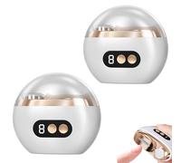 Automatic Nail Clipper, 3 In 1 Electric Polishing Electric Nail Clipper, Auto Nails Clippers with Led Light for Adults Seniors Women Men (White,2 sets)