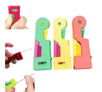 Automatic Needle Threader,Automatic Threading Aid Needle Threader,Needle Threaders for Hand Sewing,Sewing Machine Needle Threader,Threading Aid Needle Threader Tool,Colors Random (3PC)