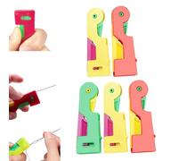 Automatic Needle Threader,Automatic Threading Aid Needle Threader,Needle Threaders for Hand Sewing,Sewing Machine Needle Threader,Threading Aid Needle Threader Tool,Colors Random (5PC)