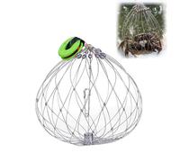 Automatic Opening & Closing Fishing Net Cage, Outdoor Fishing Accessories Fishing Net, Fishing Crab Trap for Steel Wire ([Diameter 52cm] 16 Steel wire)