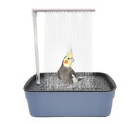 Automatic Parrot Bathtub, Electric Water Fountain Shower, USB Operated Bird Bath Box, Splash Friendly Tub for Conures, Cockatiels, Lovebirds, African Grey, Indoor Cage Use