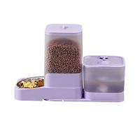 Automatic Pet Feeder, Cat Food Feeder Water Dispenser, Waterer with Stainless Steel Bowl and Storage Container, Ideal Pet Supplies 12.01x10.43x5.71 inch for Small, Medium, Large