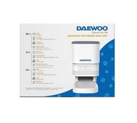 Daewoo D-PF13 gamelle et abreuvoir pour chiens et chats Acrylonitrile-Butadiène-Styrène (ABS) Gris, Blanc Universel Distributeur automatique pour animaux de compagnie