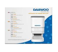 Daewoo D-PF13 gamelle et abreuvoir pour chiens et chats Acrylonitrile-Butadiène-Styrène (ABS) Gris, Blanc Universel Distributeur automatique pour animaux de compagnie
