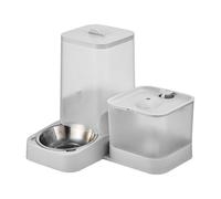 Automatic Pet Feeder, Water Food Dispenser Cat, 12.01x10.43x5.71 inches Waterer with Stainless Steel Bowl, Ideal for Small Medium Large Breed Feeding Pet Supplies Home Daily Use
