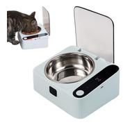 Automatic Pet Feeder with Infrared Sensor Lid,Stainless Steel Pet Bowl | Smart Food Dish for Dog and Cat,Open Lid Pet Feeder,Dustproof & Locks Freshness Longer,USB Rechargeable