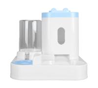 Automatic Pet Food & Water Container 2 in 1 | 2L Food + 1L Water Large Capacity | Detachable Cat Feeder/Dog Waterer | Safe PP Material, Visual Window Design (Blue)