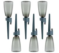 Automatic Plant Waterer, Watering Stakes, 6 Pieces Slow Release Control Valve Easy Setup Lightweight Portable Compact Reliable, Plant Dripper for Outdoor Indoor Garden Farm, 12.99x3.35Inches, Green