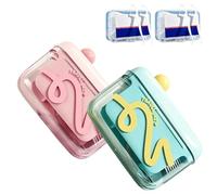 Automatic Pop-up Portable Floss Dispenser with 50 Pcs Dental Floss, Refillable Storage Case for Travel, Purse and Restaurant, Convenient On-the-Go Oral Care for Family & Individuals (B-1)