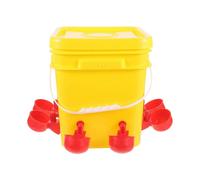 Automatic Poultry Feeder with Water Bowls, Durable Chick Feeder for Chickens, Geese, and Pigeons, Easy to Fill and Clean, Space Saving Design