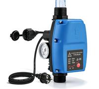 Automatic Pump Control Avec Pompe à Eau Manomètre Et Câble Inclus: Pressostat électrique Avec Pressostat De 10 Bar, Régulateur De Pression Automatique De Pompe à Eau Pour Pompen Submersible (Bleu)