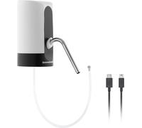 Automatic Rechargeable Water Fountain with Foam Adapter,Micro USB Cable,Suitable for Jugs 5,8,20L,Multicoloured,One Size,Silicone.[F86]
