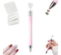 Automatic Refillable Wax Pen, Diamond Art Pen with Wax, Rhinestones Picker Pencil Tools with Waxes for DIY Craft Nails (White*1)