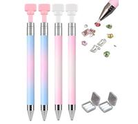 Automatic Refillable Wax Pen, Refillable Wax Pen for Diamond Painting with 3 Additional Wax Refills, Diamond Art Nail DIY Craft (Mix,4PCS)