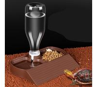 Automatic Reptile Water Dispenser, Large Capacity Feeder Bowl, Feeding Accessories Waterer Food Dish, Perfect for Lizards Turtles Bearded Dragons Amphibians, 7.28x5.63x7.87 in