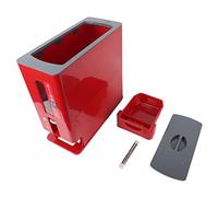 Automatic Rice 12KG | One - Touch Measured Portion Control | Large Capacity Grain Storage Container for Rice/Beans/Flour | Transparent Window, Sealed Lid (Red)