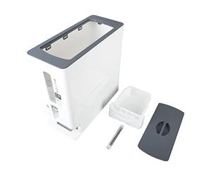 Automatic Rice 12KG | One - Touch Measured Portion Control | Large Capacity Grain Storage Container for Rice/Beans/Flour | Transparent Window, Sealed Lid (White)