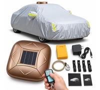 Automatic Solar Car Cover with Remote Control Retractable (A,3XL+) | All-weather PEVA shield for sedans, SUVs and MPVs, 10-second open, 30-day standby, alarm and reflective strips, trunk storage