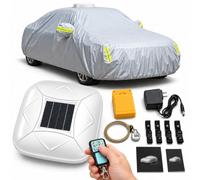 Automatic Solar Car Cover with Remote Control Retractable (C,YXL) | All-weather PEVA shield for sedans, SUVs and MPVs, 10-second open, 30-day standby, alarm and reflective strips, trunk storage
