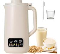 Automatic Soy Milk Maker, 600ml Nut Milk Maker Machine with 12H Timer and 9 Functions, 10 Leaf Fine Steel Blade, Almond Milk Maker, Plant-Based Milk Machine, Almond Wall Breaker White