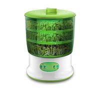 Automatic Sprouter Bean Growing Machine, Household Sprouter, Large-Capacity Sprouting Seedling Tool, Thermostat Green Seeds Growing, with Automatic Sprinkler System (EU,3 Layer)